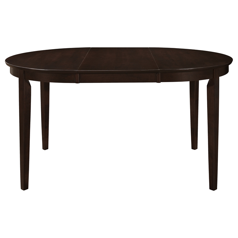 Pemberly Row 7-piece Wood Oval Dining Set with Extension Leaf Cappuccino & Beige