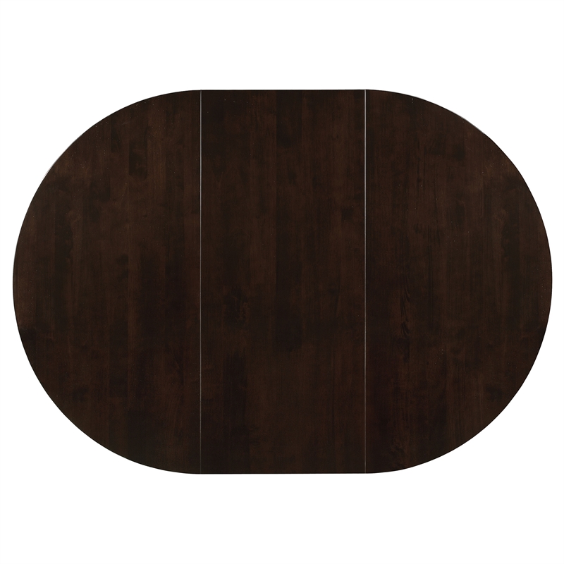 Pemberly Row 7-piece Wood Oval Dining Set with Extension Leaf Cappuccino & Beige