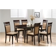Pemberly Row 7-piece Wood Oval Dining Set with Extension Leaf Cappuccino & Beige