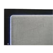 Pemberly Row Wood Queen Bed with LED Headboard Black and Gray