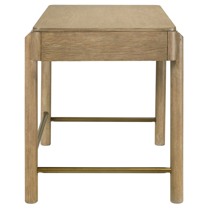 Pemberly Row 2-drawer Wood Vanity Desk Makeup Table Sand Wash