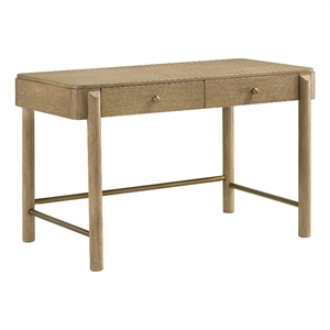 Pemberly Row 2-drawer Wood Vanity Desk Makeup Table Sand Wash