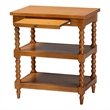 Pemberly Row Retro-Modern Walnut Brown Finished Wood End Table