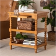 Pemberly Row Retro-Modern Walnut Brown Finished Wood End Table