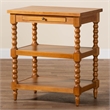 Pemberly Row Retro-Modern Walnut Brown Finished Wood End Table