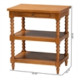 Pemberly Row Retro-Modern Walnut Brown Finished Wood End Table