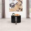 Pemberly Row Modern Round Solid Wood 3 Legs End Table in Black