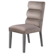 Pemberly Row Modern Fabric Upholstered Dining Side Chair in Ash
