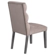Pemberly Row Modern Fabric Upholstered Dining Side Chair in Ash