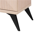 Pemberly Row Light Brown and Black Wood 4-Door Sideboard Buffet