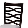 Pemberly Row Gray Fabric and Dark Brown Wood 5-Piece Dining Set