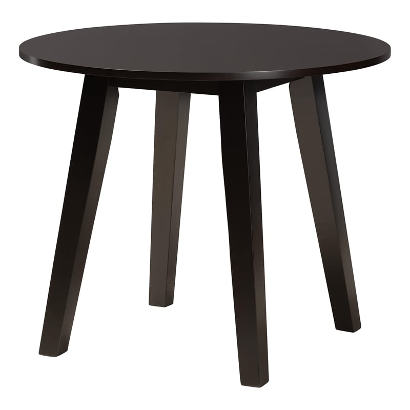 Pemberly Row Gray Fabric and Dark Brown Wood 5-Piece Dining Set