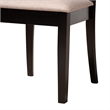 Pemberly Row Gray Fabric and Dark Brown Wood 5-Piece Dining Set