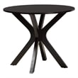 Pemberly Row Sand Fabric and Dark Brown Wood 5-Piece Dining Set