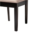Pemberly Row Sand Fabric and Dark Brown Wood 5-Piece Dining Set