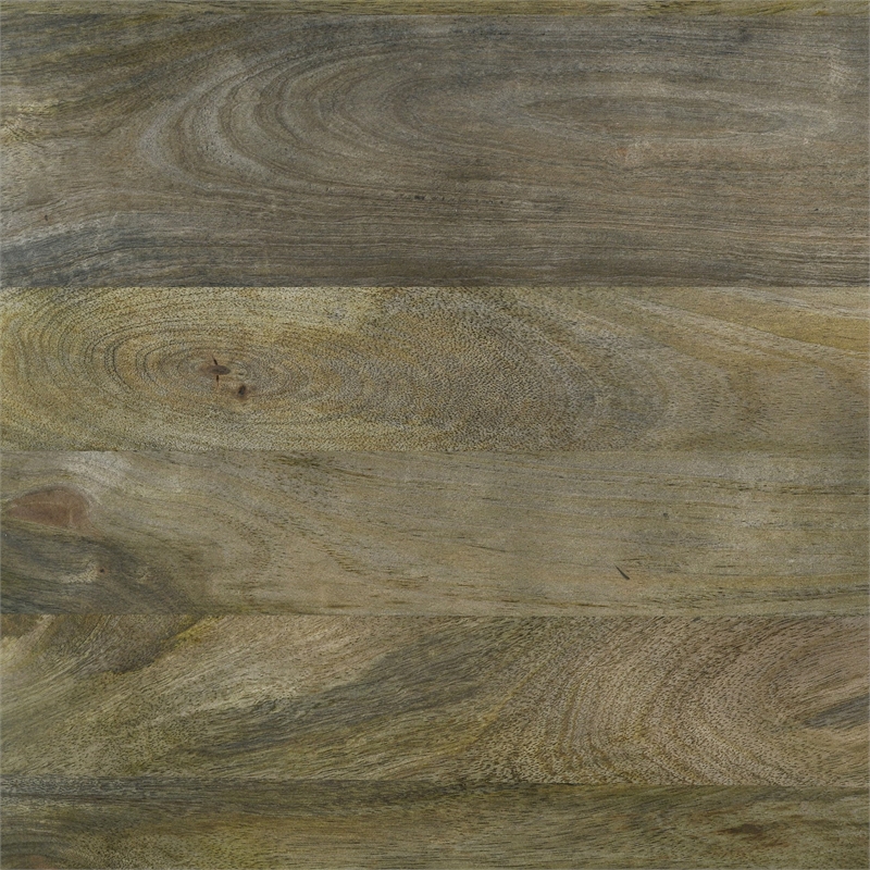 Pemberly Row Farmhouse Rectangular Solid Wood Coffee Table Mango Brown