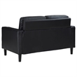 Pemberly Row 3-piece Upholstered Track Arm Faux Leather Sofa Set Black