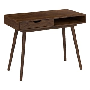 Pemberly Row 40&quotW Writing Desk in Dark Walnut - Engineered Wood