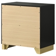 Pemberly Row 2-drawer Wood Nightstand Bedside Table Black and Gold