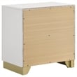 Pemberly Row 2-drawer Wood Nightstand Bedside Table White and Gold