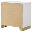 Pemberly Row 2-drawer Wood Nightstand Bedside Table White and Gold