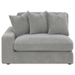 Pemberly Row Fabric Upholstered Reversible Sectional Sofa Set Gray