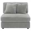 Pemberly Row Fabric Upholstered Reversible Sectional Sofa Set Gray
