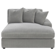 Pemberly Row Fabric Upholstered Reversible Sectional Sofa Set Gray