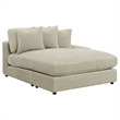 Pemberly Row Fabric Upholstered Reversible Sectional Sofa Set Sand