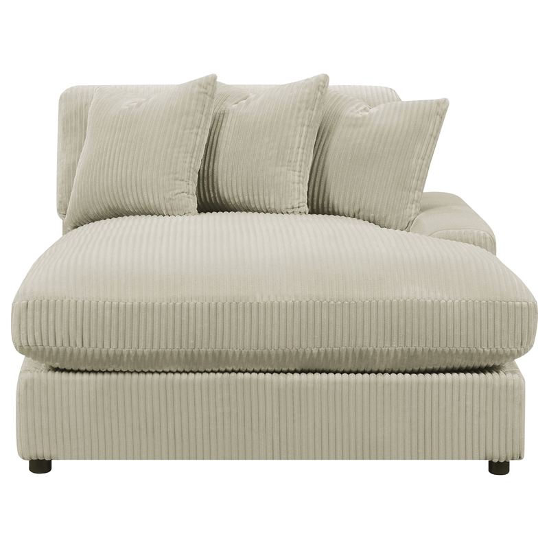 Pemberly Row Fabric Upholstered Reversible Sectional Sofa Set Sand