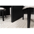Pemberly Row Wood Dining Table with Removable Extension Leaf Black