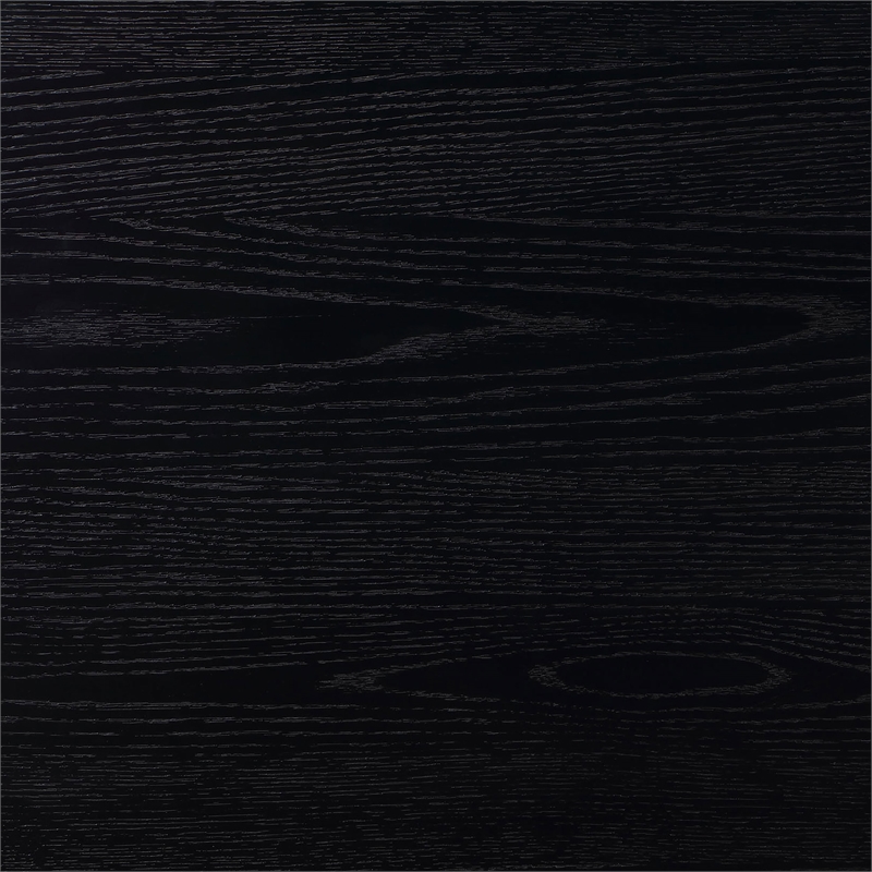 Pemberly Row Wood Dining Table with Removable Extension Leaf Black