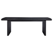 Pemberly Row Wood Dining Table with Removable Extension Leaf Black