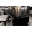 Pemberly Row Wood Dining Table with Removable Extension Leaf Black