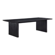 Pemberly Row Wood Dining Table with Removable Extension Leaf Black