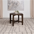 Pemberly Row Transitional Round Solid Wood End Table in Dark Brown