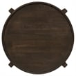 Pemberly Row Transitional Round Solid Wood End Table in Dark Brown