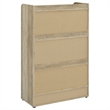 Pemberly Row 3-tier Wood Shoe Storage Cabinet Antique Pine and White