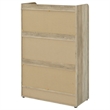 Pemberly Row 3-tier Wood Shoe Storage Cabinet Antique Pine and White