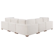 Pemberly Row 6-piece Velvet Upholstered Modular Sectional Sofa Ivory