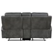 Pemberly Row Faux Leather Upholstered Motion Reclining Loveseat Gray