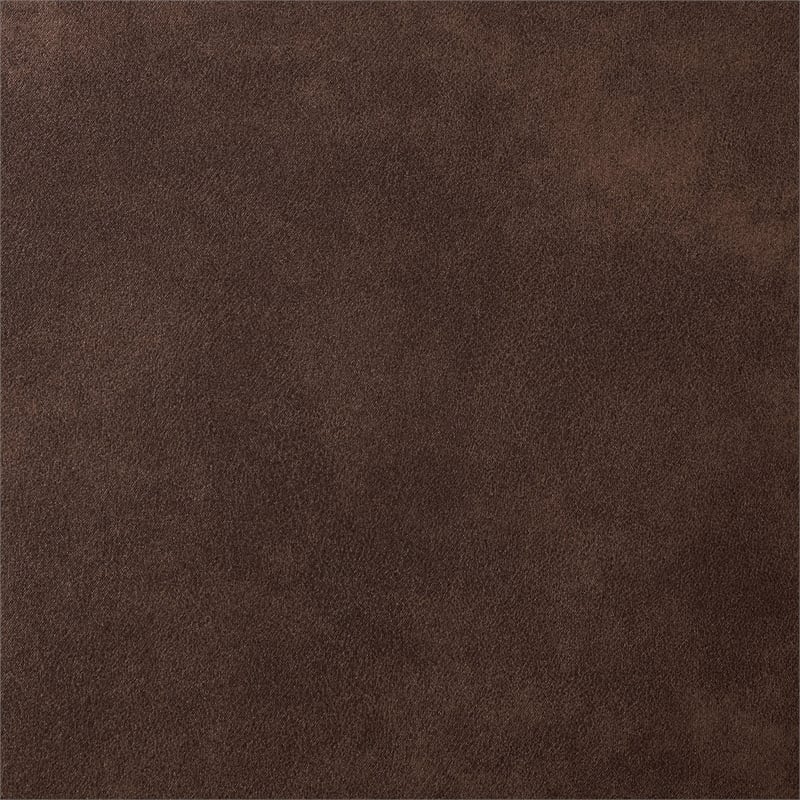 Pemberly Row Faux Leather Upholstered Padded Arm Loveseat Dark Brown