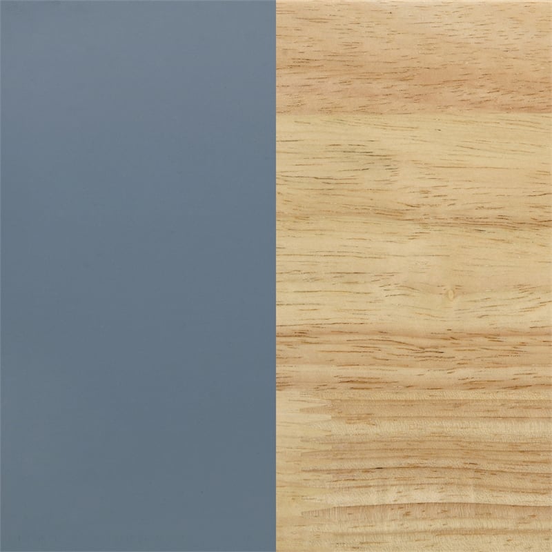 Pemberly Row Wood Twin Over Twin Bunk Bed Van Courtland Blue and Natural