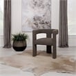 Pemberly Row Modern Fabric Upholstered Accent Side Chair Chocolate Brown