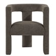 Pemberly Row Modern Fabric Upholstered Accent Side Chair Chocolate Brown
