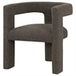 Pemberly Row Modern Fabric Upholstered Accent Side Chair Chocolate Brown