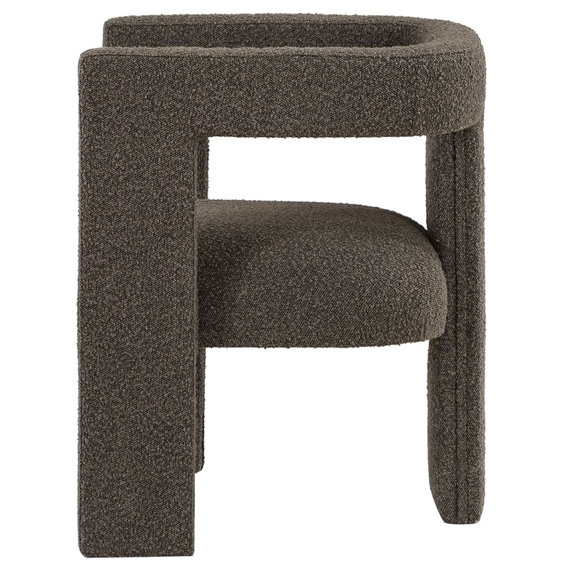 Pemberly Row Modern Fabric Upholstered Accent Side Chair Chocolate Brown