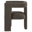 Pemberly Row Modern Fabric Upholstered Accent Side Chair Chocolate Brown