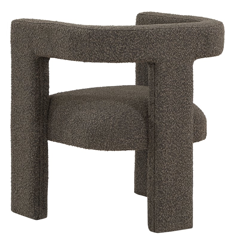 Pemberly Row Modern Fabric Upholstered Accent Side Chair Chocolate Brown