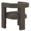 Pemberly Row Modern Fabric Upholstered Accent Side Chair Chocolate Brown